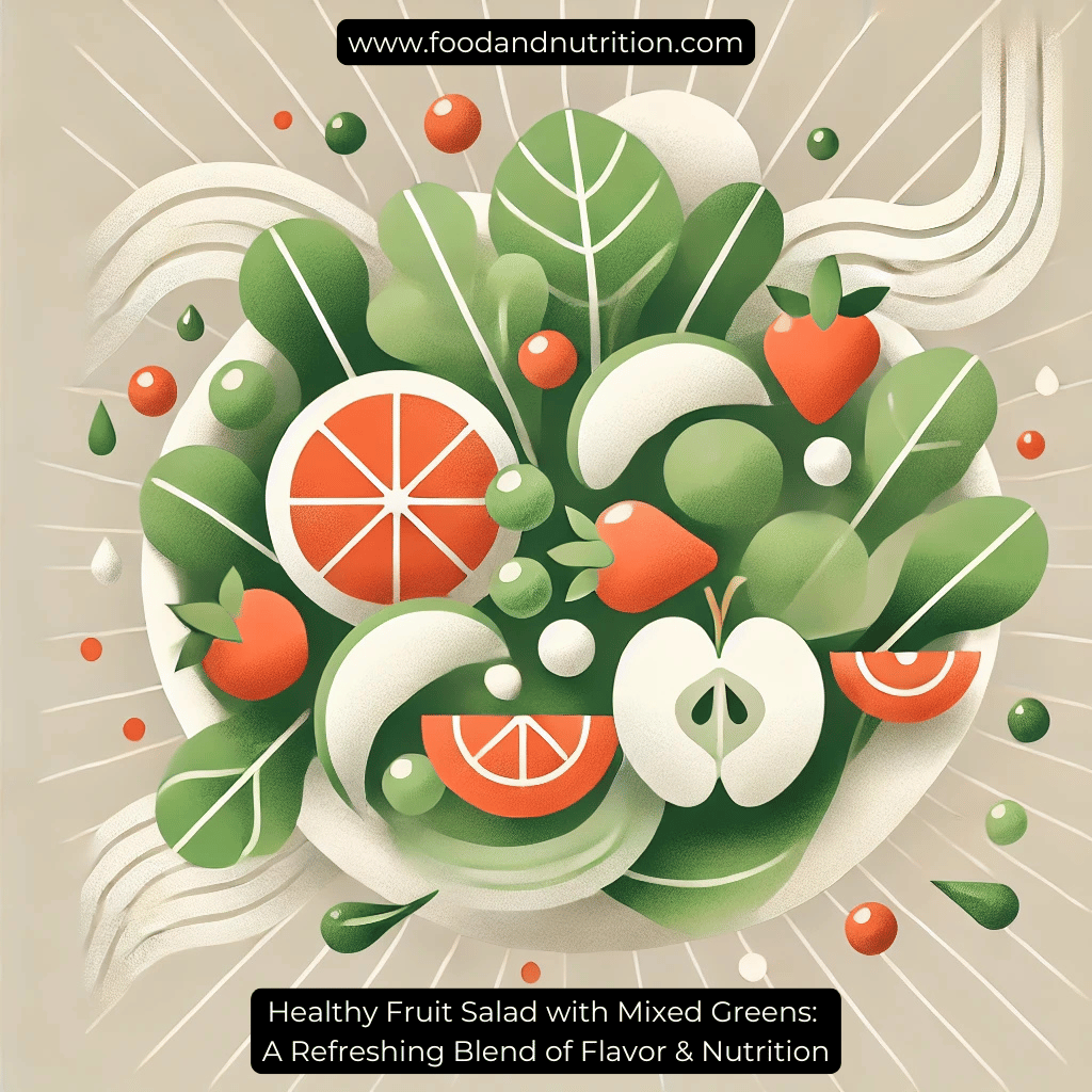 Healthy Fruit Salad with Mixed Greens: A Refreshing Blend of Flavor & Nutrition