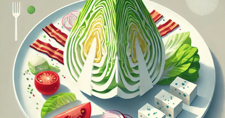 Classic Iceberg Wedge Salad Recipe: Crisp Lettuce, Bacon & Blue Cheese