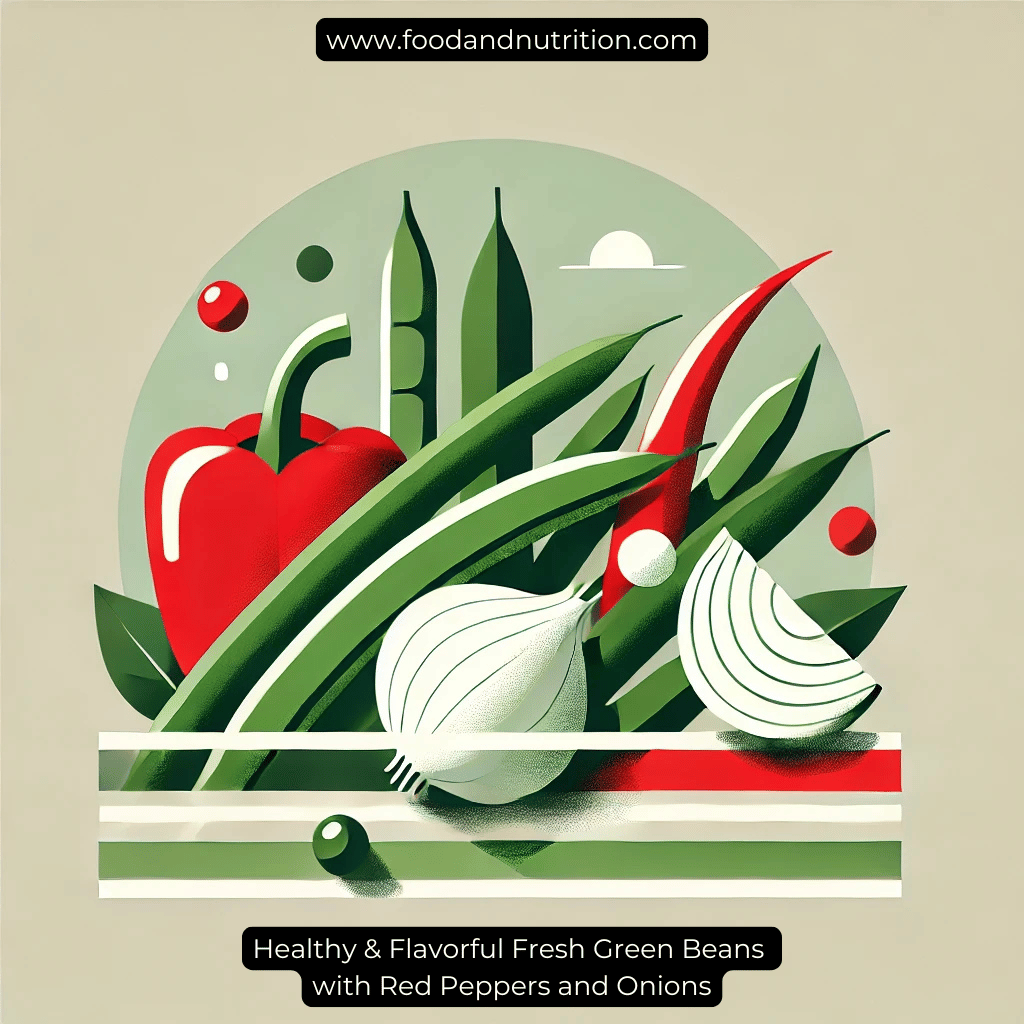 Healthy & Flavorful Fresh Green Beans with Red Peppers and Onions