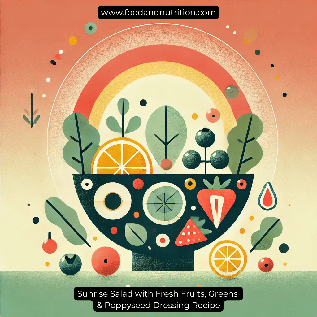 Sunrise Salad with Fresh Fruits, Greens & Poppyseed Dressing Recipe