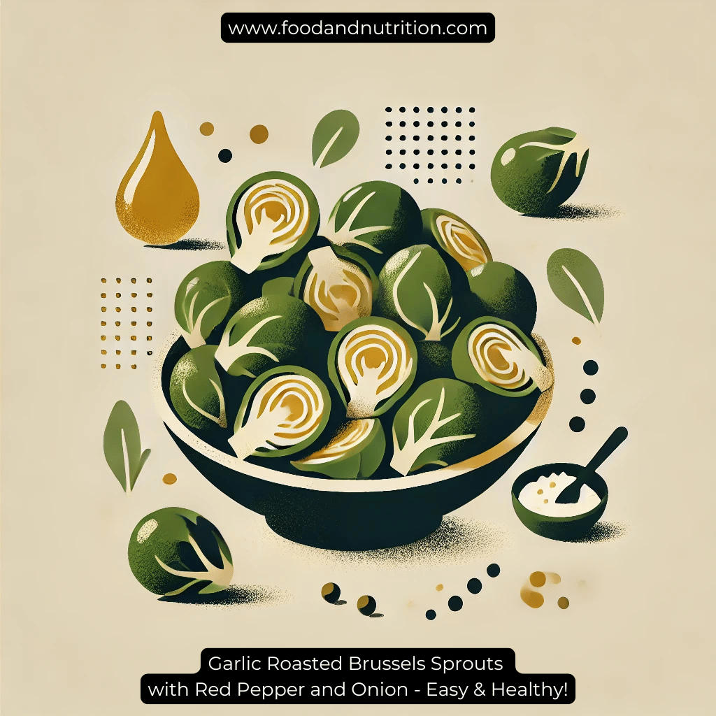 Garlic Roasted Brussels Sprouts with Red Pepper and Onion – Easy & Healthy!