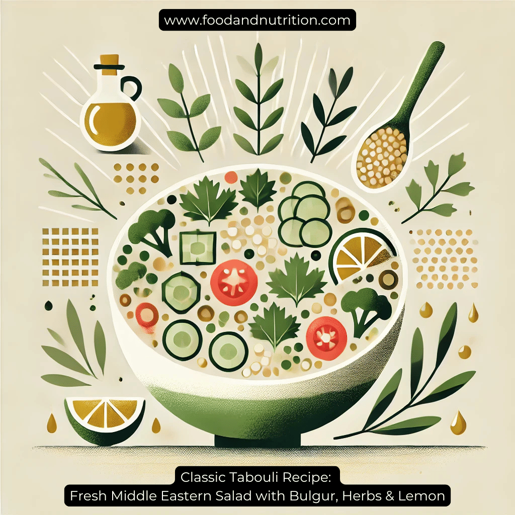 Classic Tabouli Recipe: Fresh Middle Eastern Salad with Bulgur, Herbs & Lemon