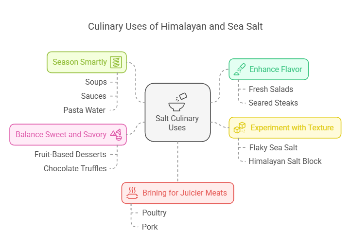 Culinary Uses of Himalayan and Sea Salt