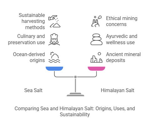 Comparing Sea and Himalayan salt