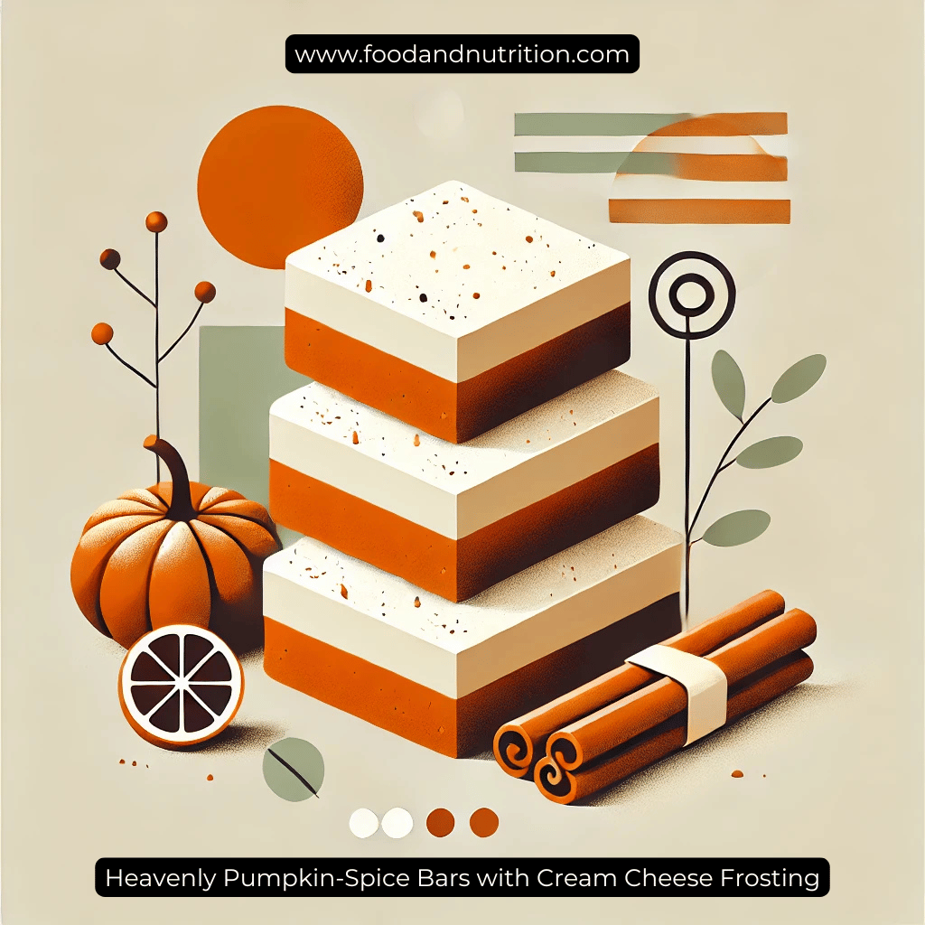 Autumn Perfection: Heavenly Pumpkin-Spice Bars with Cream Cheese Frosting