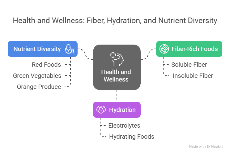Health and Wellness: Fiber, Hydration, and Nutrient Diversity
